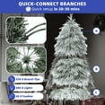 thumbnail image 6 of ModFusion 7.5ft Pre-Lit Flocked Natural Drooping Pampas Christmas Tree with 40 Feathers, Holiday Decoration with 558 PE Branch Tips and 600 Lights, for Home, Office, and Party Decor, 6 of 9