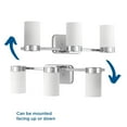 thumbnail image 5 of Progress Lighting Elevate 3-Light Bath Vanity in Polished Chrome with Etched White Glass Shade, 5 of 7