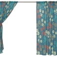 thumbnail image 4 of Coolnut Floral Flowers Sheer Gauze Door Curtain Window Curtain Drapes for Living Room Kids Bedroom Window Treatment Decor W55 x L78 In 2 Panels, 4 of 4