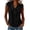 Black, variant on Womens Sleeveless Tops Casual Peter Pan Collar Blouses Partial Button Linen Blend Vest Clothes