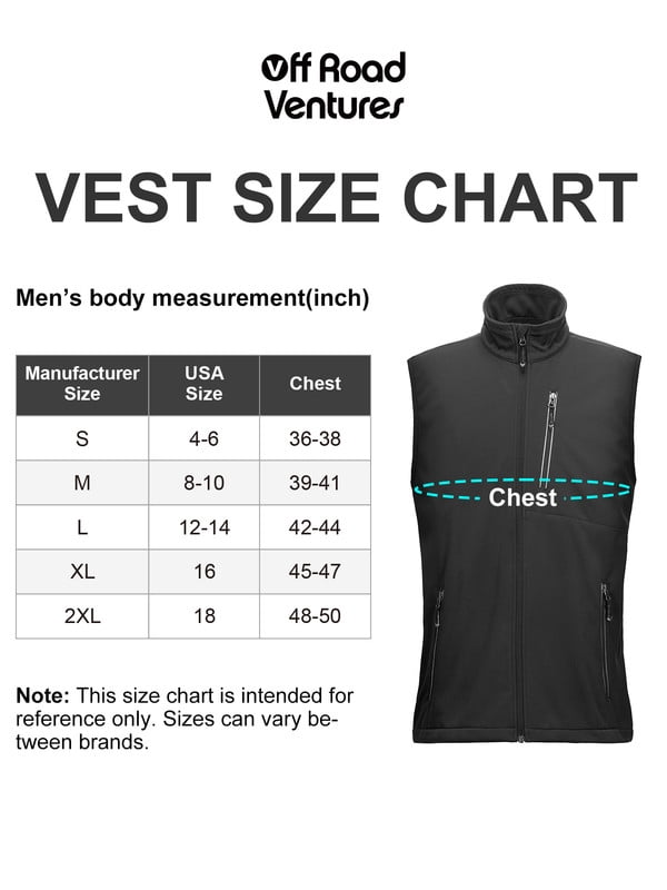 Off Road Ventures Mens Golf Vest Lightweight Waterproof Sleeveless Softshell Running Vest for Outerwear Fishing