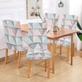 thumbnail image 2 of Yayeee 4 Pack Dining Chair Covers Stretch Parson Chairs Slipcovers Seat Protector, Green Geometric, 2 of 6