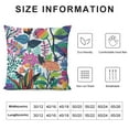thumbnail image 5 of Shiartex Colorful Flowers and Leaves Throw Pillow Covers 18X18 in Multicolor Florals Decorative Throw Pillows Home Decor Pillowcase  Square Cushion Cover for Living Room Bedroom Bed, 5 of 5