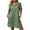 A-Army Green, variant on 2026 Summer Womens Dress Collared Short Sleeve Half Button Down Loose Casual Solid Dress with Pockets