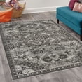 thumbnail image 2 of Vintage Decorative Rug, Grayscale Weathered Look Abstract Square Details Retro Ethnic Themed Ornament, Quality Carpet for Bedroom Dorm and Living Room, 6 Sizes, Dark Grey, by Ambesonne, 2 of 4