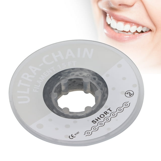 Rubber Orthodontic Chain, Rubber Flexible Flexible Portable Transparent Color Orthodontic Rubber Chain Long Lasting Gentle for Orthodontics SHORT