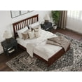 thumbnail image 2 of AFI Becket Queen Solid Wood Low Profile Platform Bed with Matching Footboard, Walnut, 2 of 11