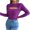Purple, variant on Utoimkio Pullover Sweaters for Women Long Sleeve Crewneck Hollow Out Sweater Slim Fit Knitted Outwear Jumper Tops