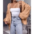 thumbnail image 5 of Womens Chunky Cardigan Cable Knit Oversized Open Front Cardigan Sweaters Khaki S, 5 of 6