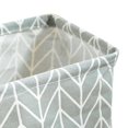 thumbnail image 2 of Cotton Linen Desktop Storage Basket cosmetics organizer table Sundries Storage Box Space-Saving Bag Organizer, Grey, 2 of 6
