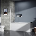 thumbnail image 2 of JimsMaison 31"W x 55"H Bathtub Screen Framless Shower Door with Tempered Glass,Transparent Aluminum, 2 of 8