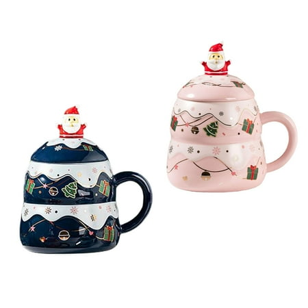 

Ceramic Christmas Mug Creative Painted Tea Cup for Daily Use Christmas