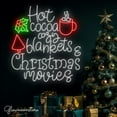 thumbnail image 2 of Glowneon Hot Cocoa Cozy Blankets and Christmas Movies Neon Sign, Hot Cocoa Cup LED Sign, 2 of 4