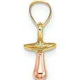 thumbnail image 2 of 14k Two-Tone 3-D Pacifier Charm Material Primary Purity Ethereal Classic Statement Perfect for adding elegance to any outfit, 2 of 4