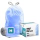 thumbnail image 1 of Plasticplace - Bolsas de basura de ajuste personalizado con cordón azul, compatibles con Simplehuman Code H, resistentes a desgarros, sin olor, para uso en interiores y oficinas en casa (10, 1 of 2