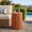 Terracotta, variant on Christopher Knight Home 15.75" MGO Side Table, Wave Textured Accent End Table for Indoor & Outdoor, Black