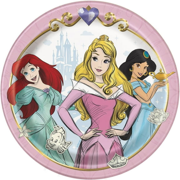 Disney Princess Paper Dessert Plates, 7in, 8ct