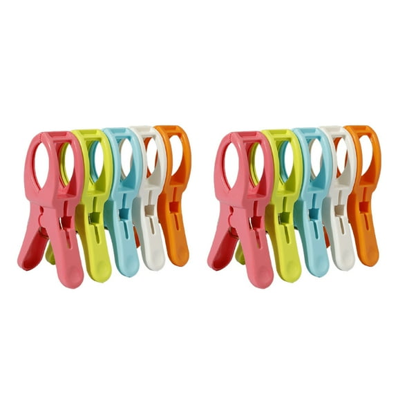 10 Pcs Coat Hangers Windproof Clothes Pegs Strong Clip Quilt Plastic