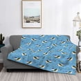 thumbnail image 2 of Uemuo Dolphin Lovers Printed Throw Blanket for Couch, Fluffy Fuzzy Blankets for Bed, Sofa, Cozy Flannel Faux Fur Blanket-40"x30", 2 of 6