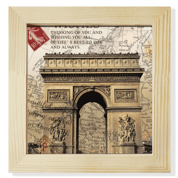 Arch Of Triumphal Best Paris Square Picture Frame Wall Tabletop Display