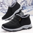 thumbnail image 7 of AUDeals Women's Waterproof Hiking Snow Boots Warm Fur Lined Ankle Boots Wide Toe Box Slip On Winter Shoes (Black, 9), 7 of 7