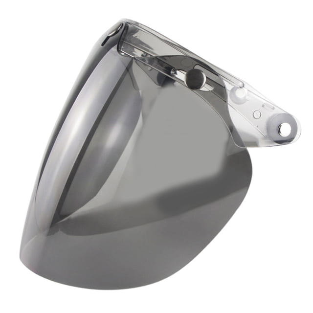 TFixolOpen Face Helmet Visor Motorcycle Helmet Bubble Lens 3-Snap Bubble Wind Shield Visor