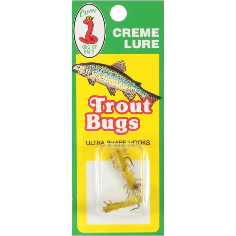 Creme Trout Bug Lures, Brown 2 Pack