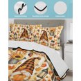 thumbnail image 3 of Quilts Queen Size Bedding Set, Gnomes Pumpkins Fall Reversible Summer Quilt 3 Pieces, Thanksgiving Pumpkin Leaves Lightweight Bedspreads Coverlets with 2 Pillow Shams for All Seasons, 3 of 5