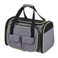 thumbnail image 2 of Material 600D Material De Vellón Carrier De Mascotas De Viaje De Color Suave Bolsa De Transporte De Gato De Mascotas De Masa Suave Con Estera De Lana, 2 of 6