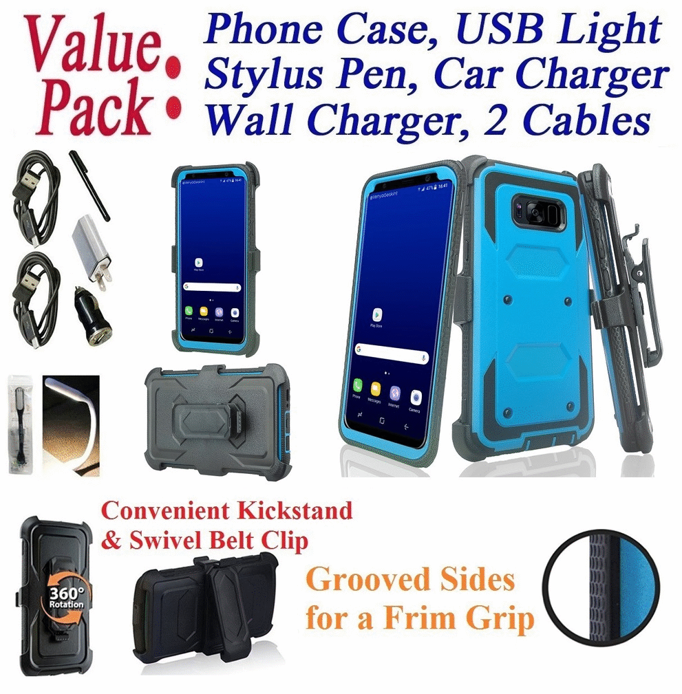 Value Pack Cables Chargers + for 5.8" Samsung Galaxy S8 Case Phone Case