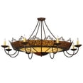 thumbnail image 2 of Meyda Tiffany 114129 47" W Stanley 8 Arm Semi-Flushmount Ceiling Fixture - Cafe Noir, 2 of 5