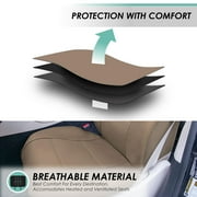 FH Group Universal Fit Faux Leather Car Seat Covers, Waterproof Front Set - Tan PU002102TAN