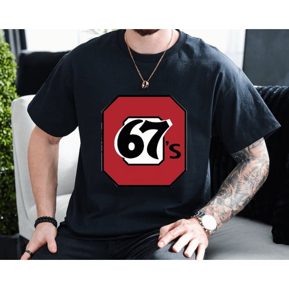 Ottawa 67s OHL Hockey Club Sport Retro Graphic Aesthetic Unisex T-Shirt, up to size 3XL.