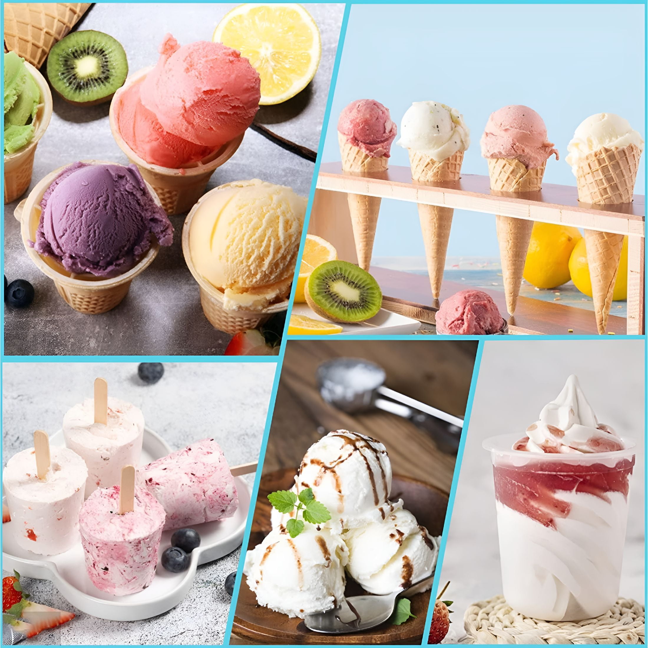 ACDANC 2026 New Ice Cream Pints Containers,4 Packs Cream Containers with Lids Replacements for Ice Cream Maker for Kitchen, Freezer, Dessert Prep, Homemade Ice Cream