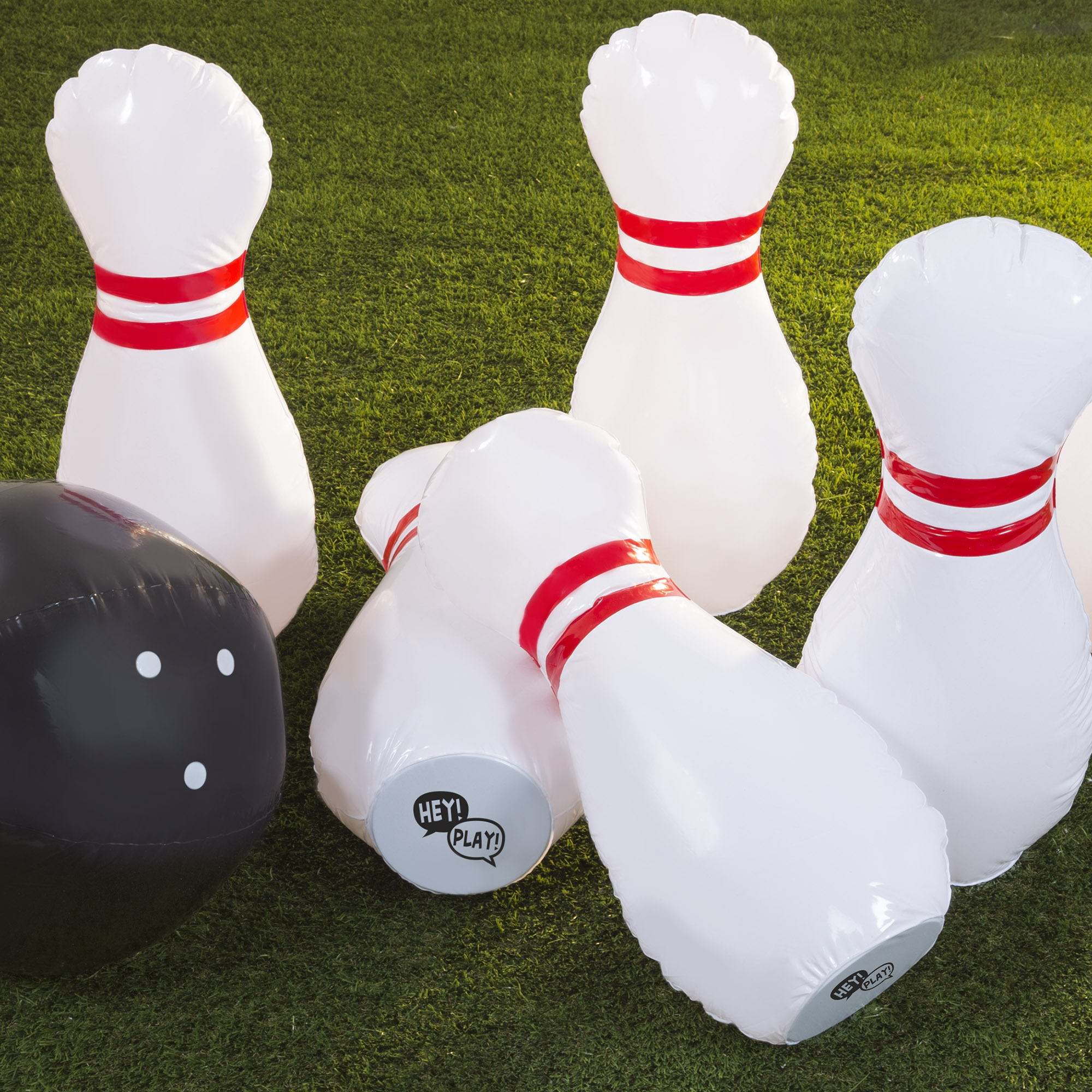 Hey! Play! Kids Bowling Set - Giant Inflatable Bowling Pins and Ball - image 5 of 7