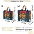 thumbnail image 2 of FORMRS Womens Corduroy Tote Bag Crossbody Shoulder Handbag with Pocket, Blue Dog Artist, 2 of 7