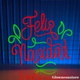 thumbnail image 2 of Glowneon Feliz Navidad Neon Sign, Merry Christmas LED Sign, Spain Christmas Wall Art, 2 of 4