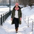 thumbnail image 7 of KOITHOT 5 Pcs Women Winter Beanie Hat Gloves Scarf Set, Warm Thick Soft Knitted Touch Screen Pink, 7 of 7