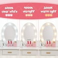 thumbnail image 2 of Acekid Vanity Set for Girls Ages 4-9, Pretend Play Vanity Table with Lighted Mirror, Stool & Wood Makeup Playset, Purple, 2 of 7