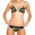 thumbnail image 2 of Christmas Font Swimsuit Women Bikinis: Detachable Sponge Adjustable Strap Bikini Set - Two-Pack, Beach & Pool Ready, 2 of 6