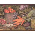 thumbnail image 1 of Fruits Berries Vegetables Jams Kitchen Wallpaper Border Retro Design, Roll 15' x 10", 1 of 3
