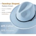 thumbnail image 2 of SURJDE Women Belt Buckle Fedora Hat, 2 of 6