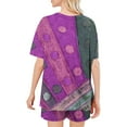 thumbnail image 3 of Conjunto de Pijama de las Mujeres de Moda Casual Color Sólido Manga Corta Cuello Redondo Top Y Pantalones, 3 of 6