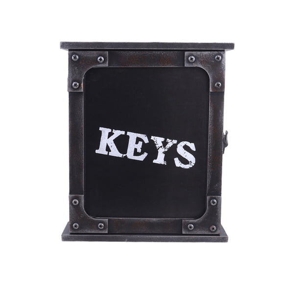 Shisuyan Wall Mount Wood Key Box Black 1Pack 10.2*2.8in
