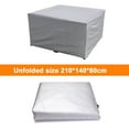 thumbnail image 2 of Funda para mesa de patio Dinheiro plateada, funda Oxford 210D para caja de terraza, funda para mesa de exterior, funda impermeable para muebles para sofá, mesa de centro y sillas, 2 of 6