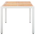 thumbnail image 4 of vidaXL Patio Dining Set Outdoor Dining Table and Chairs Poly Rattan White, 4 of 15