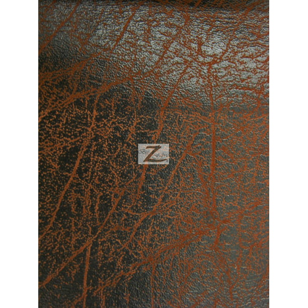 Vinyl Faux Fake Leather Pleather 2 Tone, Distressed Faux Leather Fabric By The Yard