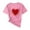 Pink #D, variant on Womens Short Sleeve T-Shirts, Love Heart Printed Valentines Day Outfits Ladies Casual Crew Neck Summer Tee Tops (XL, Black #A)