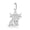 Cute Sitting Highland Cow, variant on 925 Sterling Silver Charming Highland Cow Pendant Charm - Detailed Front-Facing Scottish Heifer Animal Dangle Bead Compatible with DIY European Charm Bracelets & Necklaces Fashion Jewelry Gift for Wo