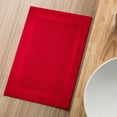 thumbnail image 3 of Premium Cotton Banded Red Bath Mats Pack of 2, 22x34 inches [Not a Bathroom Rug] - Infinitee Xclusives, 3 of 10